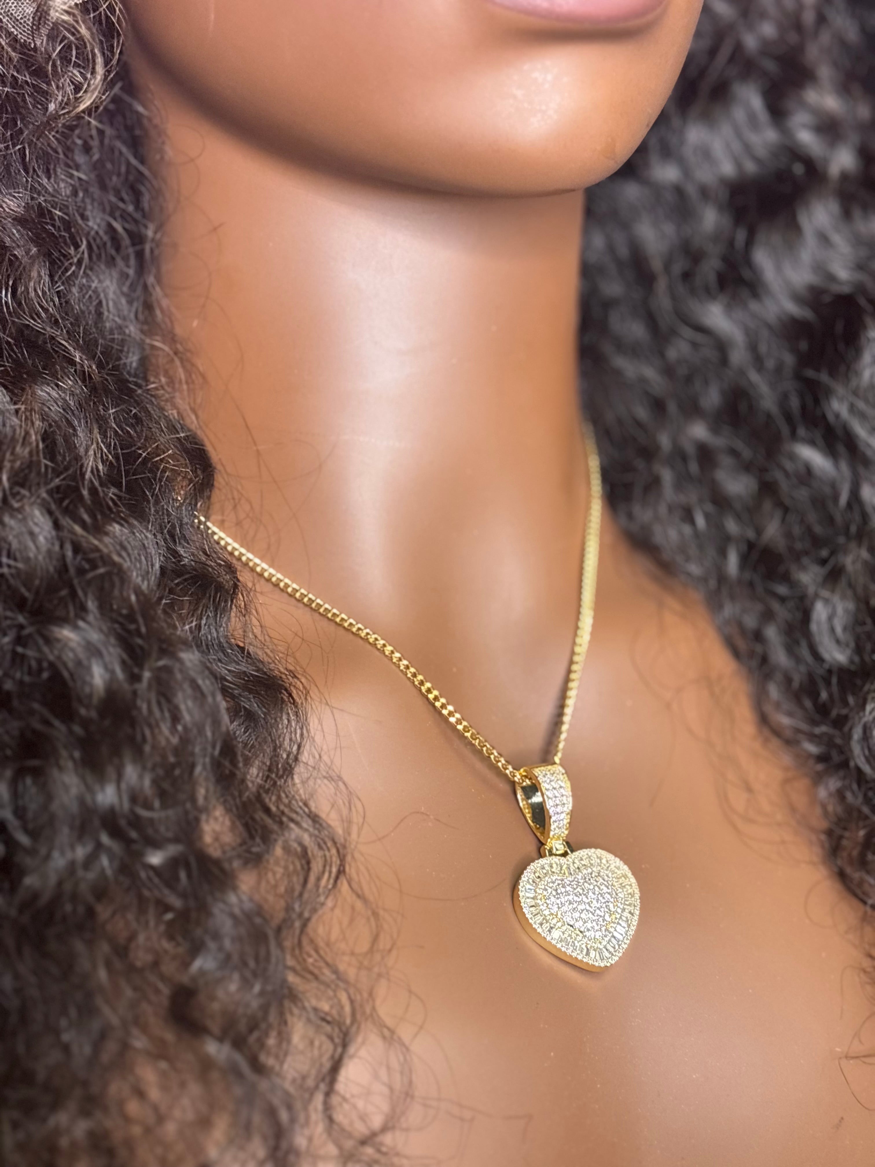 Pavé Heart Pendant Necklace