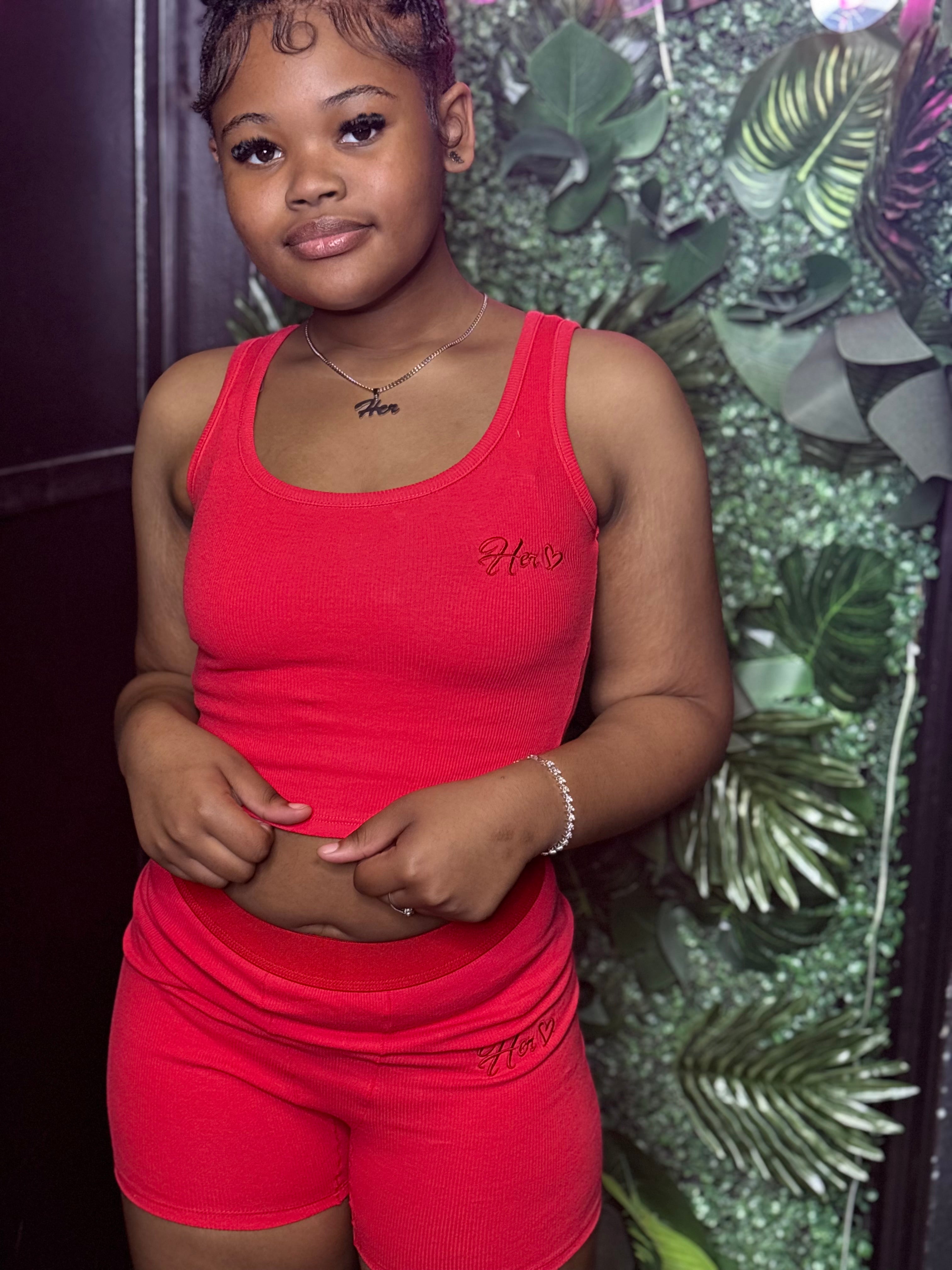 Her Tank Ribbed Shorts Essentials
