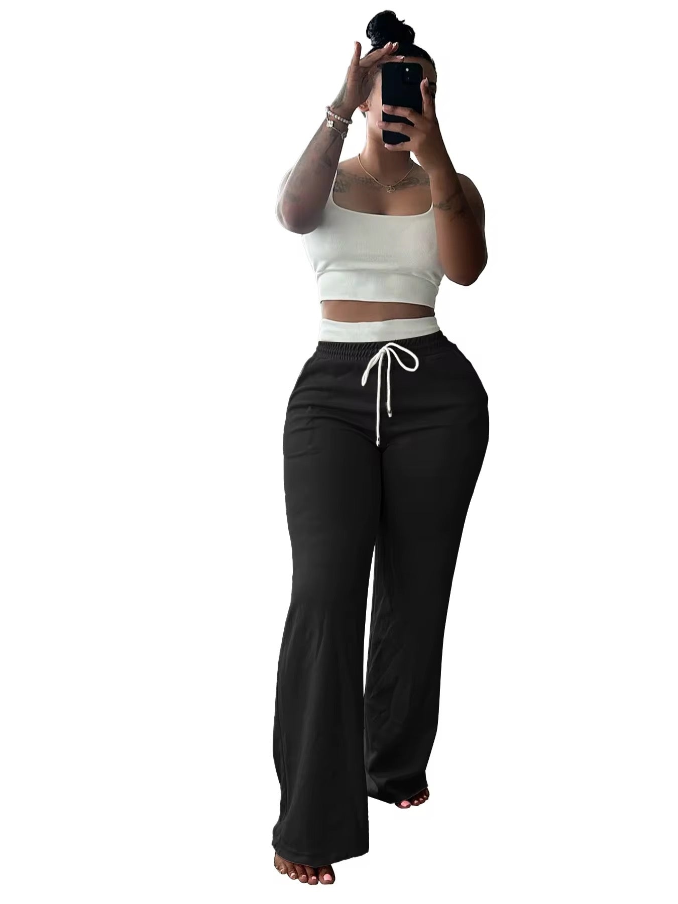Crop Tank 2 pc Pants Set