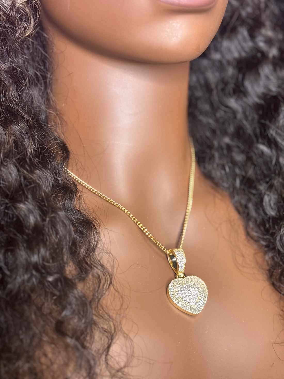 Pavé Heart Pendant Necklace