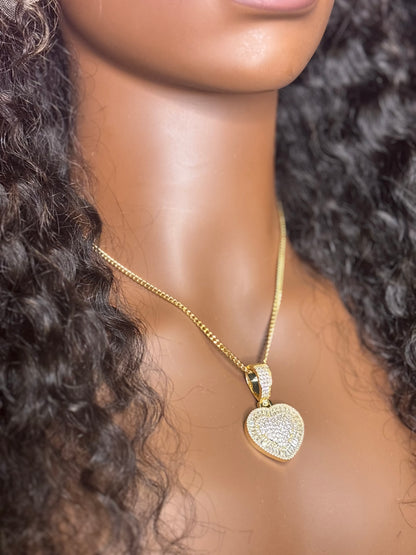 Pavé Heart Pendant Necklace