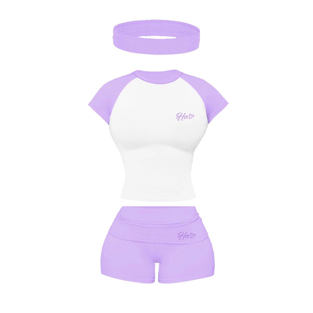 Her Folded 3 pc Shorts Set