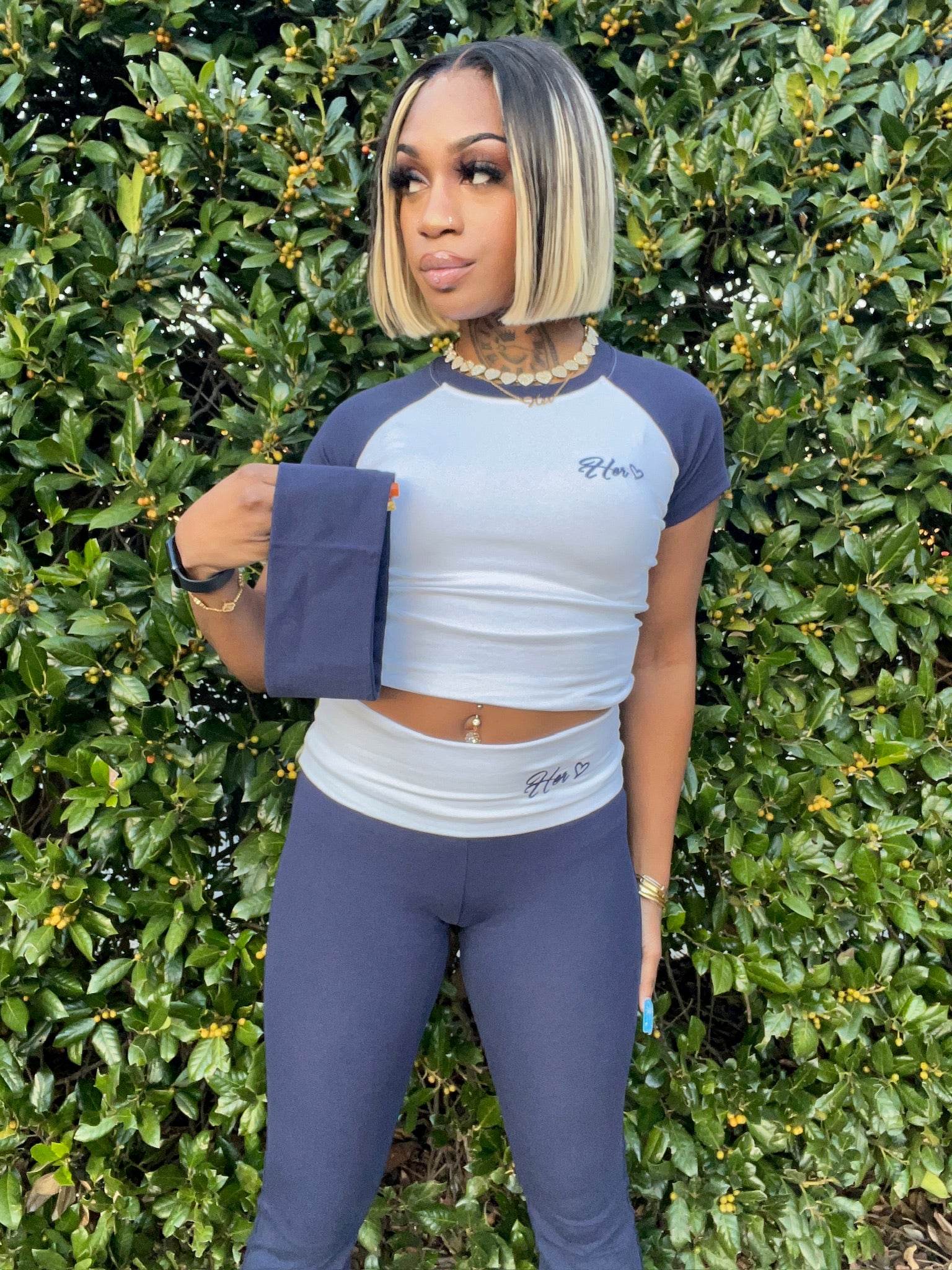 Her Color Block Yoga Sets