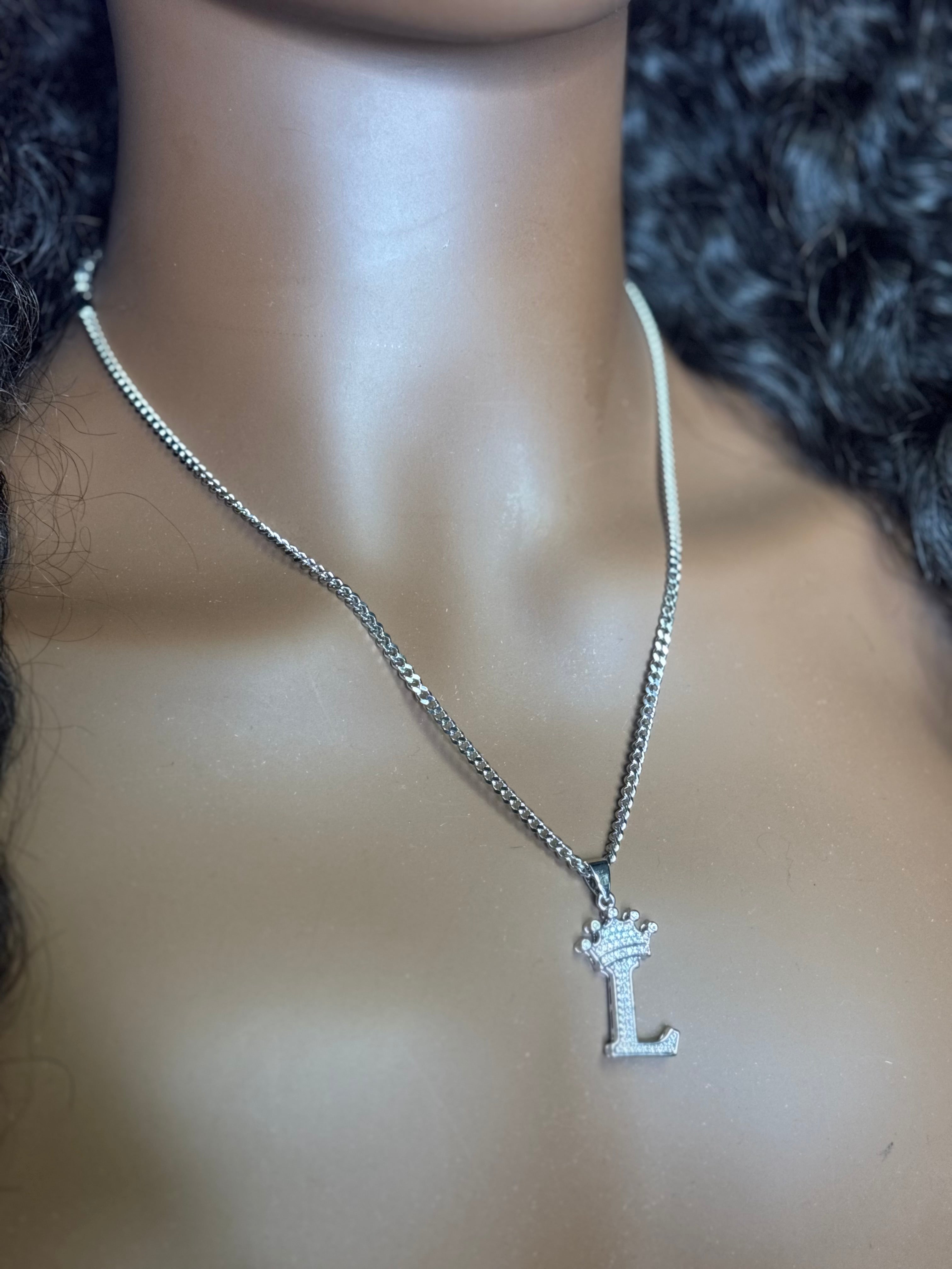 Crowned Initial Necklace