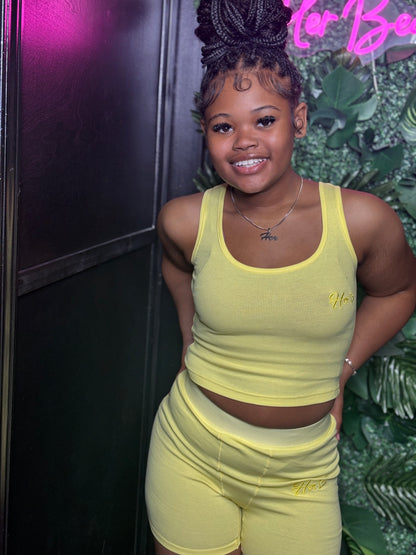 Her Tank Ribbed Shorts Essentials
