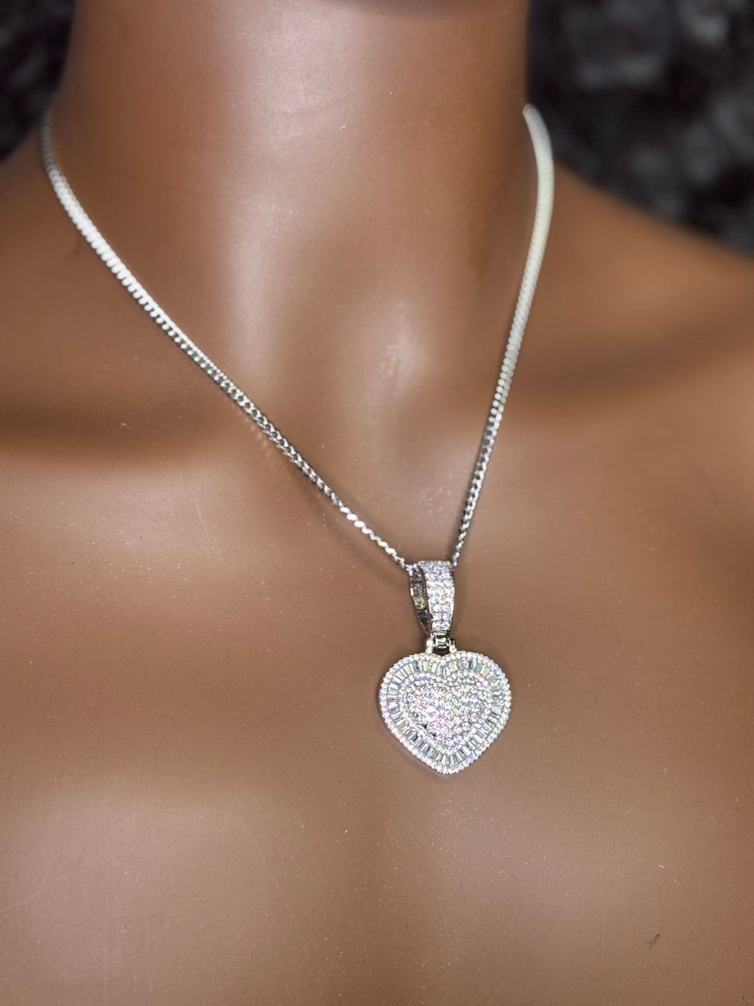 Pavé Heart Pendant Necklace
