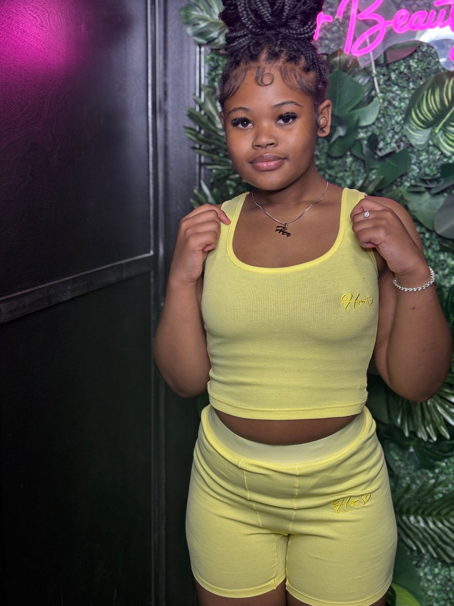 Her Tank Ribbed Shorts Essentials