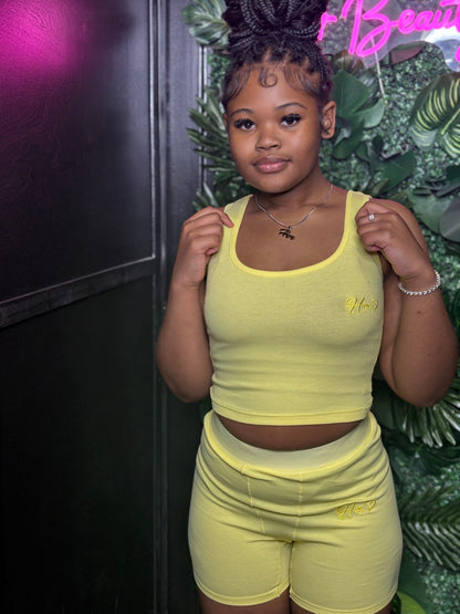 Her Tank Ribbed Shorts Essentials