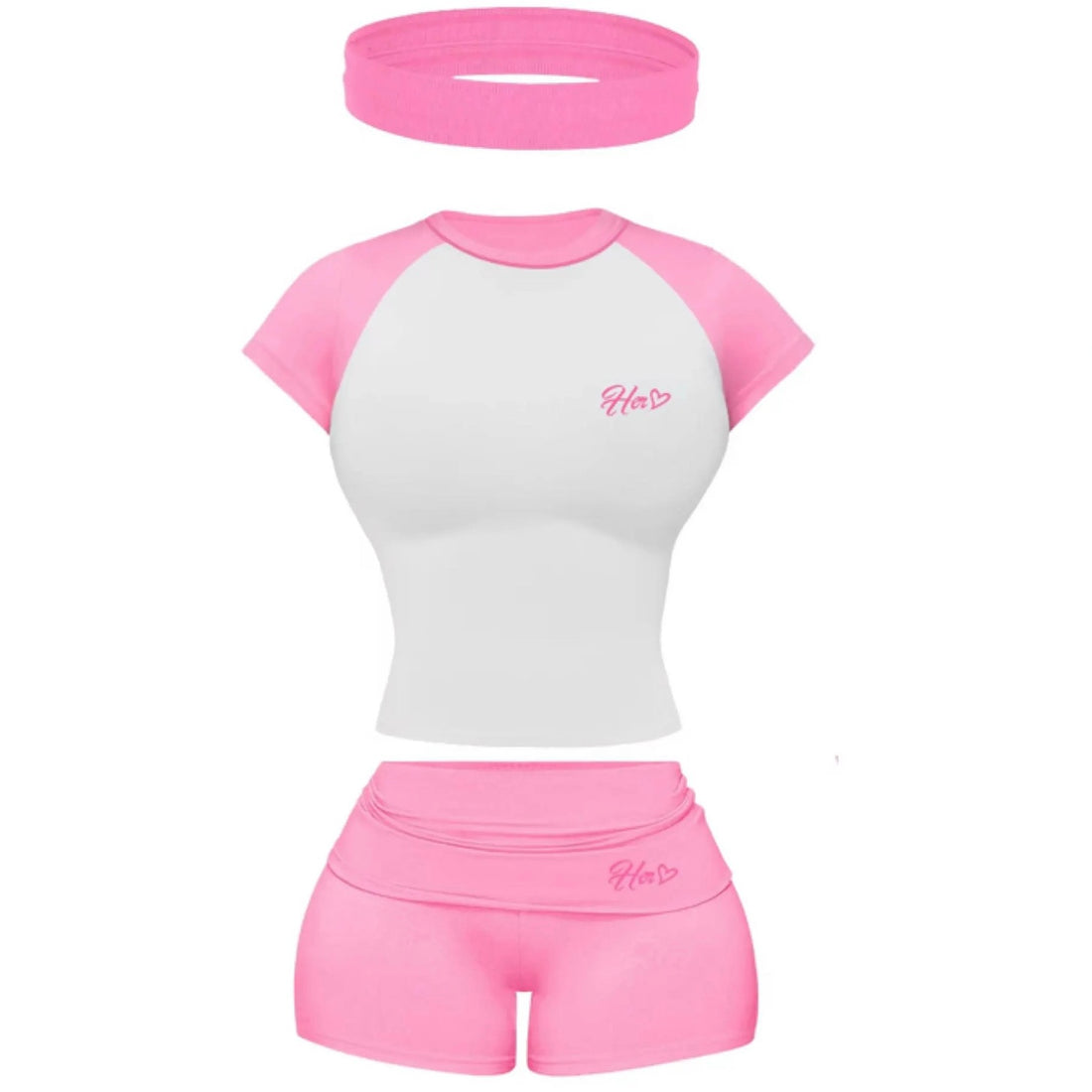 Her Folded 3 pc Shorts Set