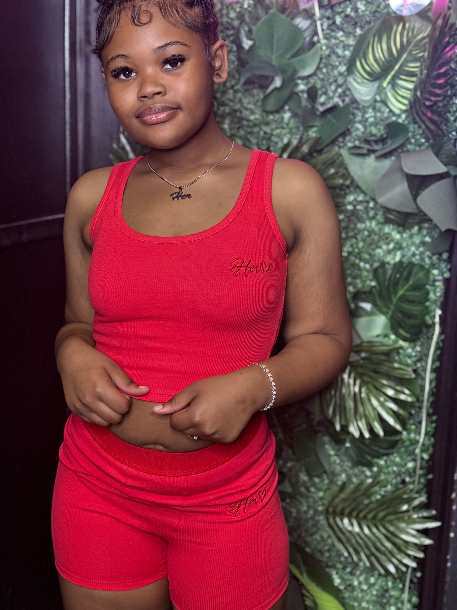 Her Tank Ribbed Shorts Essentials