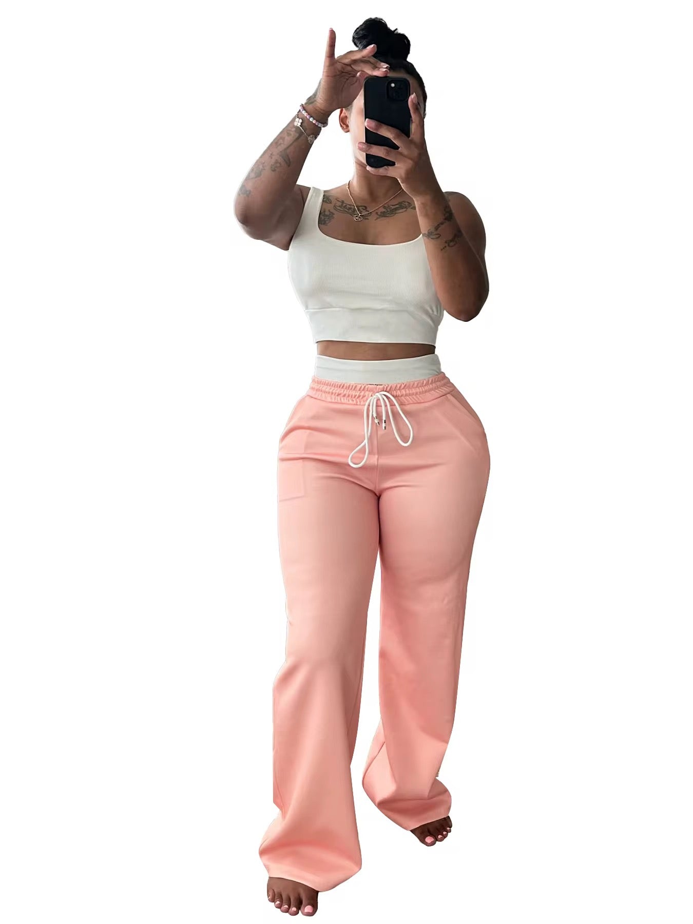 Crop Tank 2 pc Pants Set