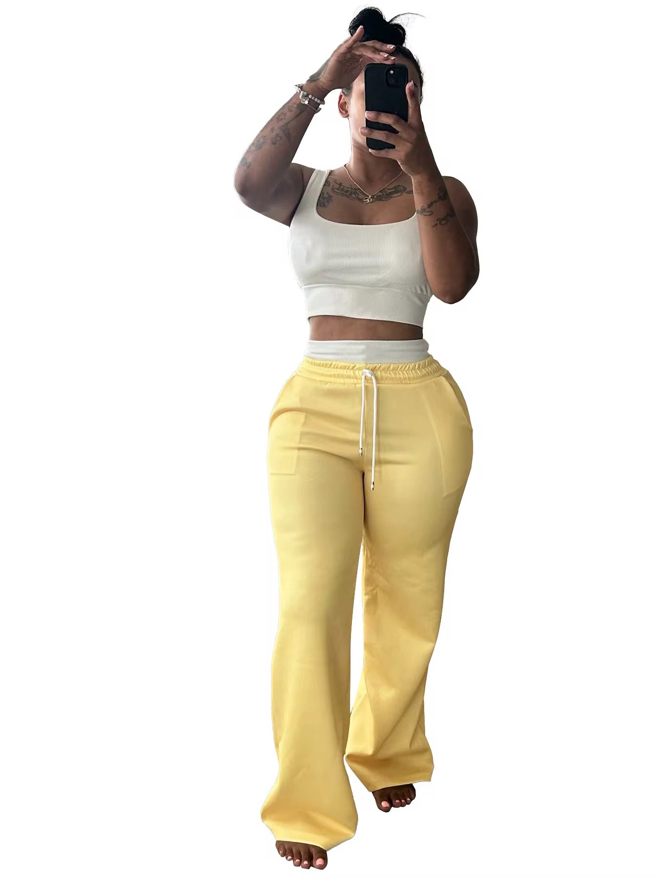Crop Tank 2 pc Pants Set