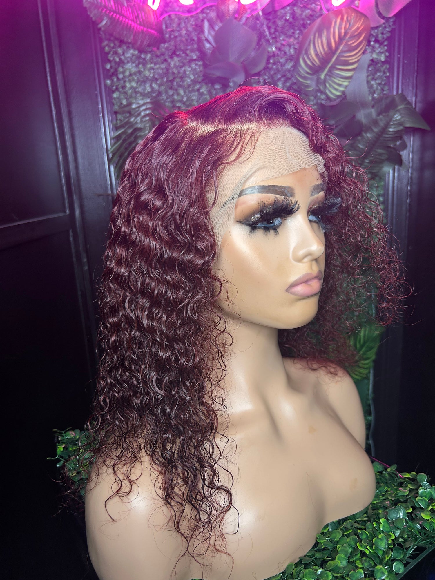 Curly Frontal Color Bob Wigs
