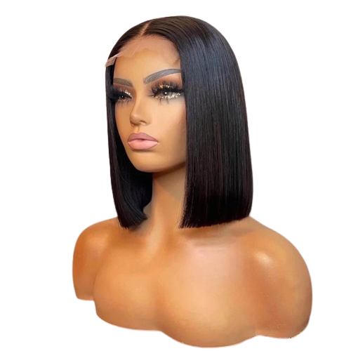 <img src="bob-wig.jpg" alt="Ready To Wear 5x5 Closure Bob Wig - Natural and Stylish Look">